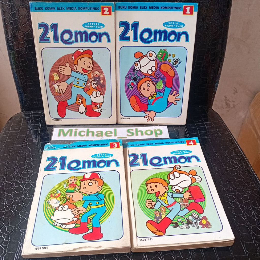 ( Kode A3 ) Komik 21emon 21 emon 1 2 3 4 Lengkap Fujiko F Fujio Langka ( Doraemon )