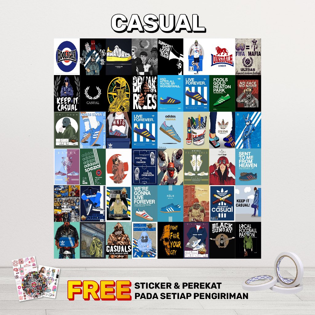 Poster Dinding Aesthetic Bundle Casual Isi 24/48 Poster Poster Dinding Aesthetic Poster Casual