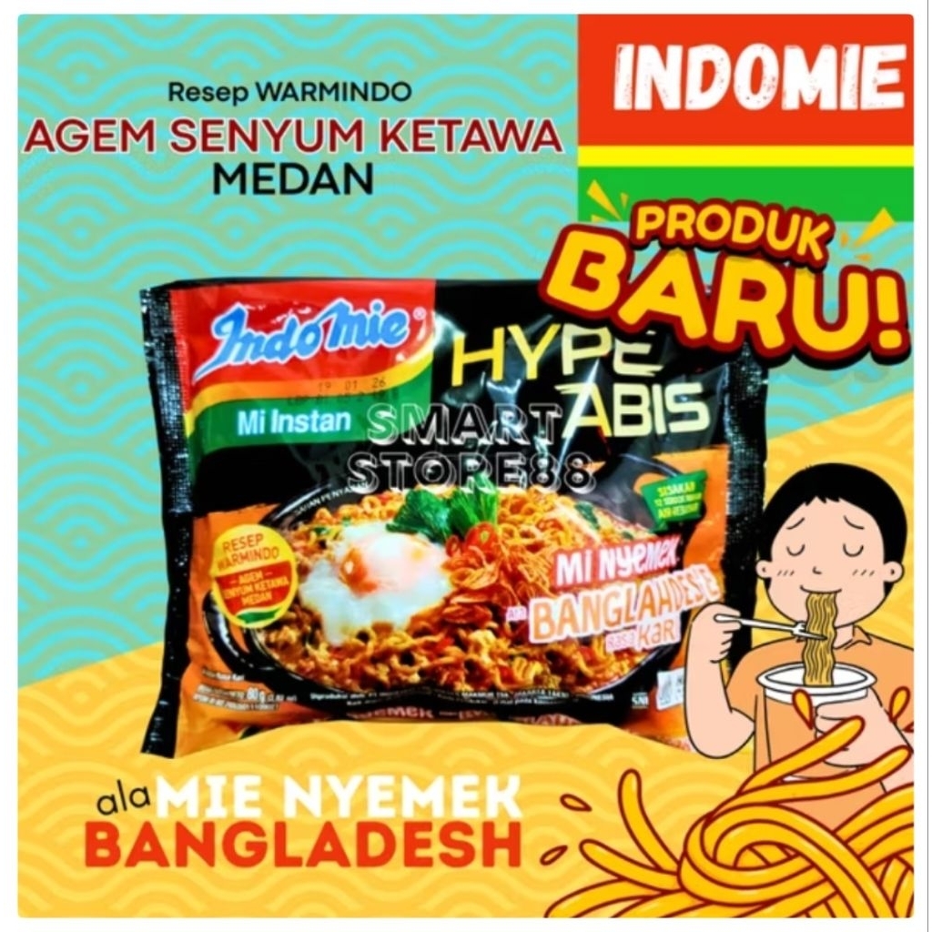 

Indomie Hype Abis Mie Nyemek Bangladesh Rasa Kari 80gr