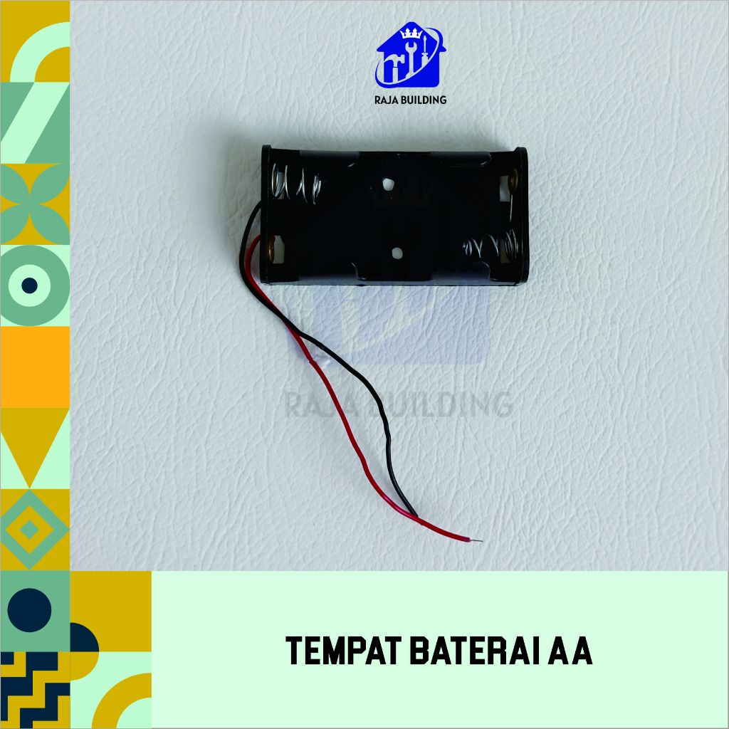 TEMPAT BATERAI AA X 2/HOLDER BATERAI AA 2 SLOT/DUDUKAN BATERAI AA 2 BUAH/BATTERY HOLDER AA 2 SLOT/TE