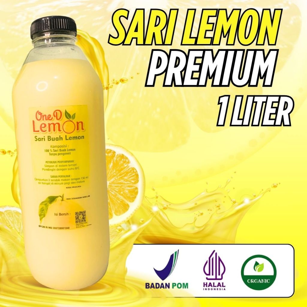 

OneD Lemon 1 Liter Sari Lemon Fresh 100% Jus Lemon Murni Tanpa Pengawet Diperas Dadakan
