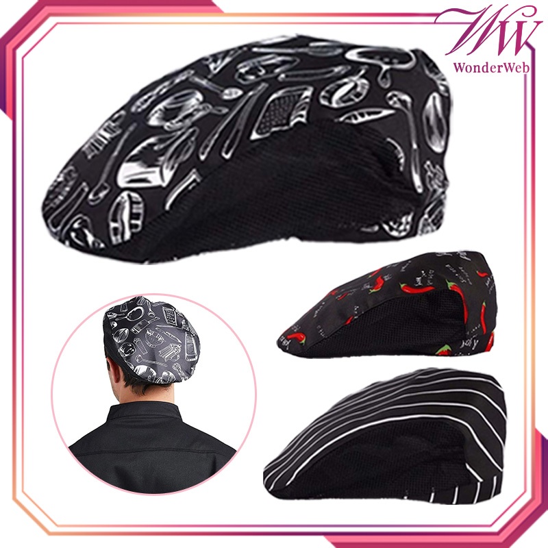 Topi Koki Chef Topi Masak Koki Topi Koki Jaring Topi Chef Pria Tutup Kepala Koki