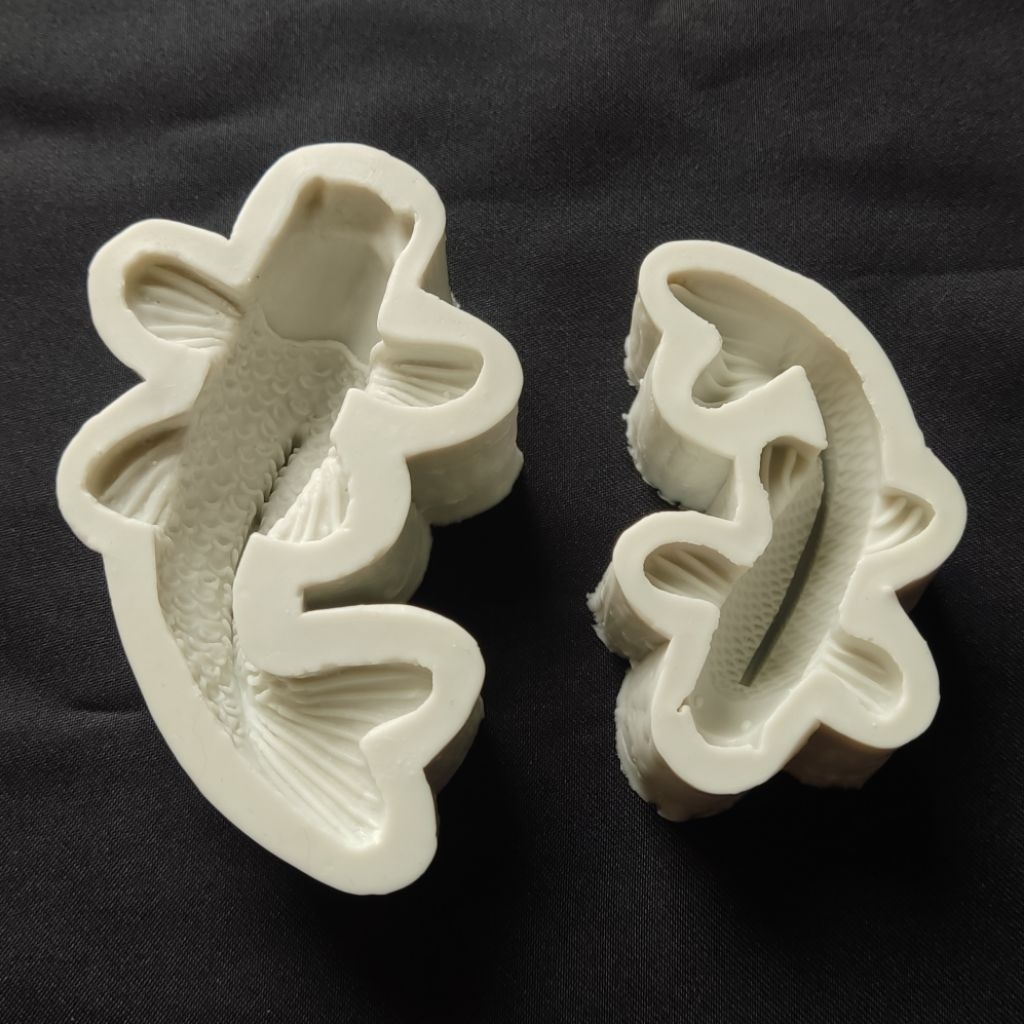 Cetakan Resin/Molding Silicone Bentuk Ikan Koi/Ikan Emas Ukuran Besar & Kecil