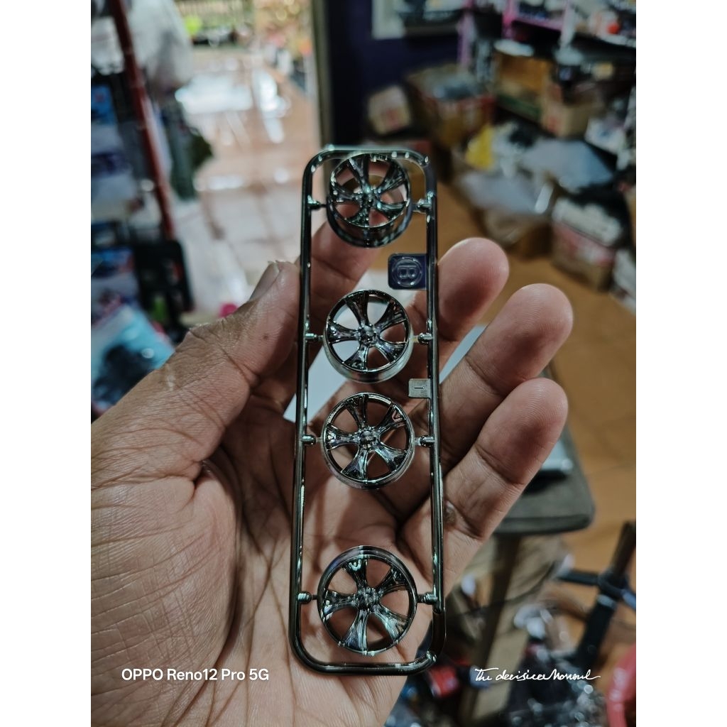 Tamiya pelek Velg Medium A Spoke Black Plated