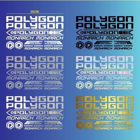 Cutting Sticker Sepeda Polygon Monarch Stiker Bike Mtb 1Set Oracal