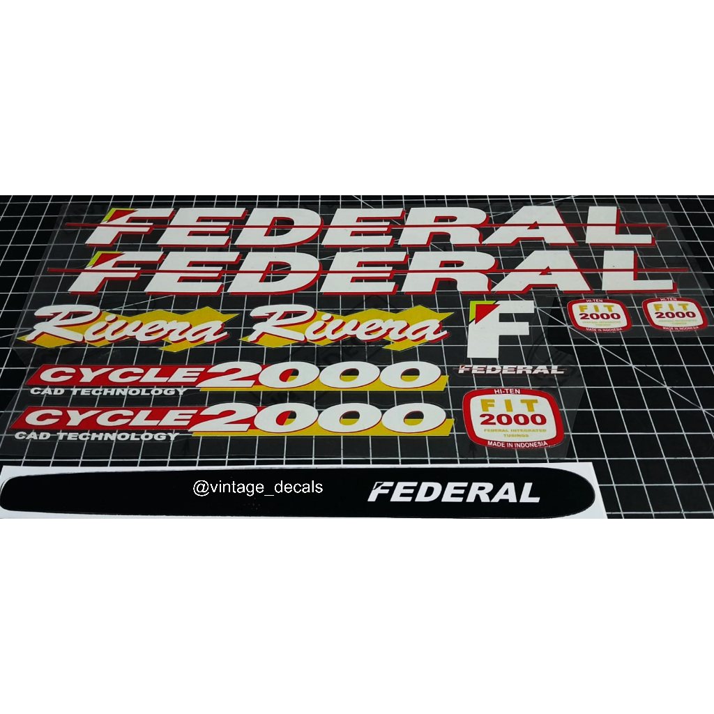 sticker sepeda federal RIVERA FIT2000