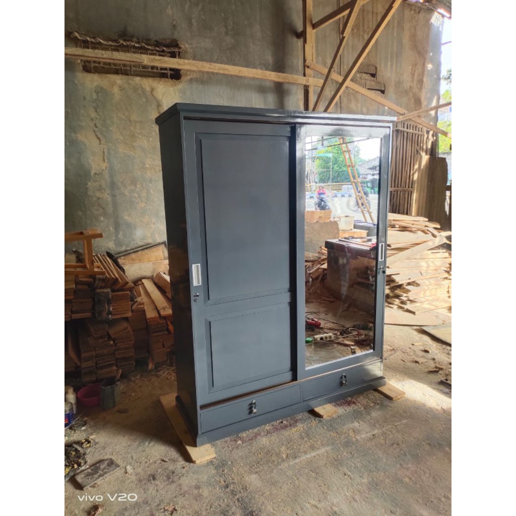 Lemari baju kayu jati Belanda. Lemari baju minimalis/rak Baju kayu