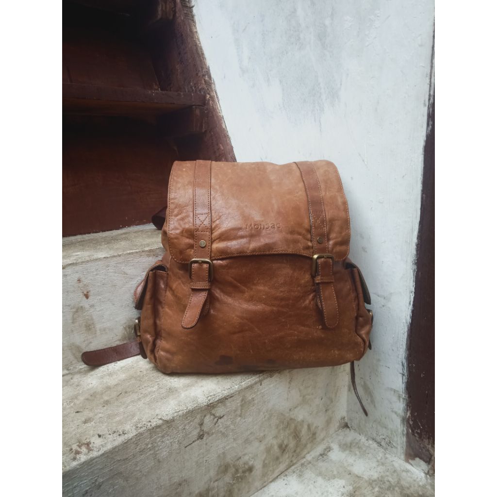 Tas Ransel Kulit Asli MONSAC