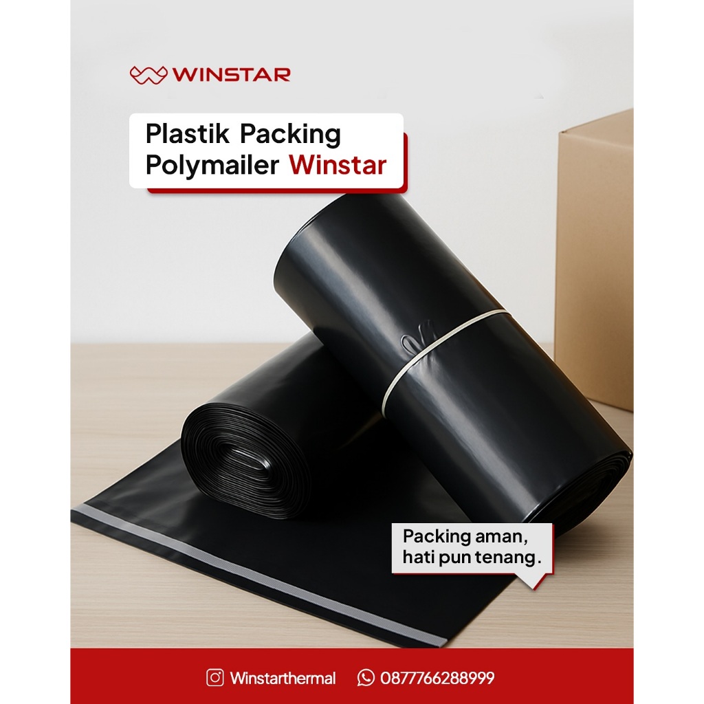

Winstar Plastik Packing Polymailer Hitam 25x35 POLYMAILER HITAM ISI 100 PCS