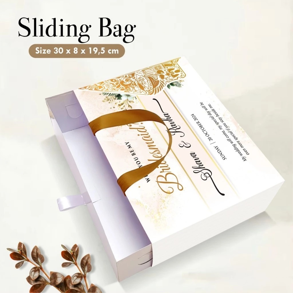 

SLIDING BOX PERNIKAHAN AESTHETIC - INNER BOX PAPER BAG BRIDESMAID - SLIDING BAG READY STOCK [ECER]