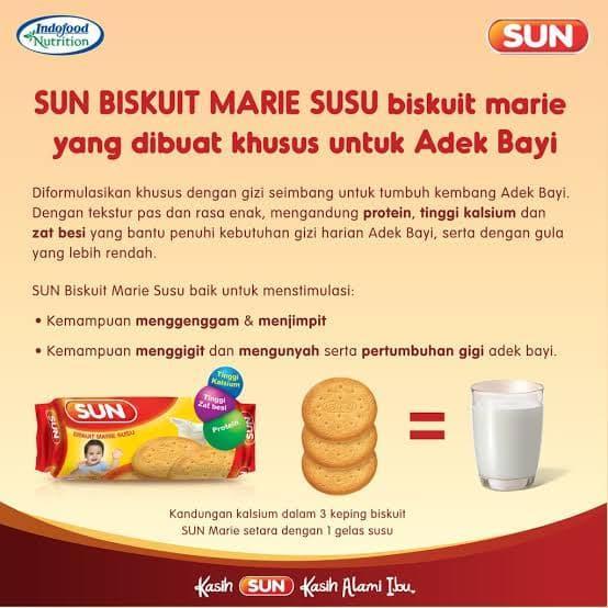 SUN BISKUIT MARIE SUSU 80gr / 150gr | SUN BISKUIT MARIE KEJU 80GR | SNACK BISKUIT ANAK