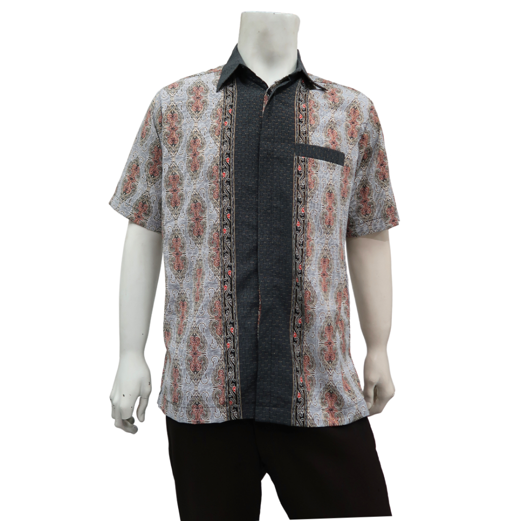 Adikusuma Hem Pria Batik Motif Tenun Asmat