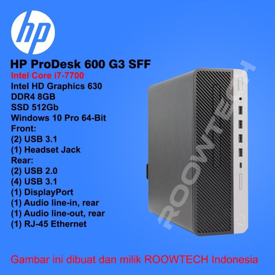 PC Desktop Hp Core i7 7700 Ram 8Gb SSD 512Gb Garansi 1 Tahun