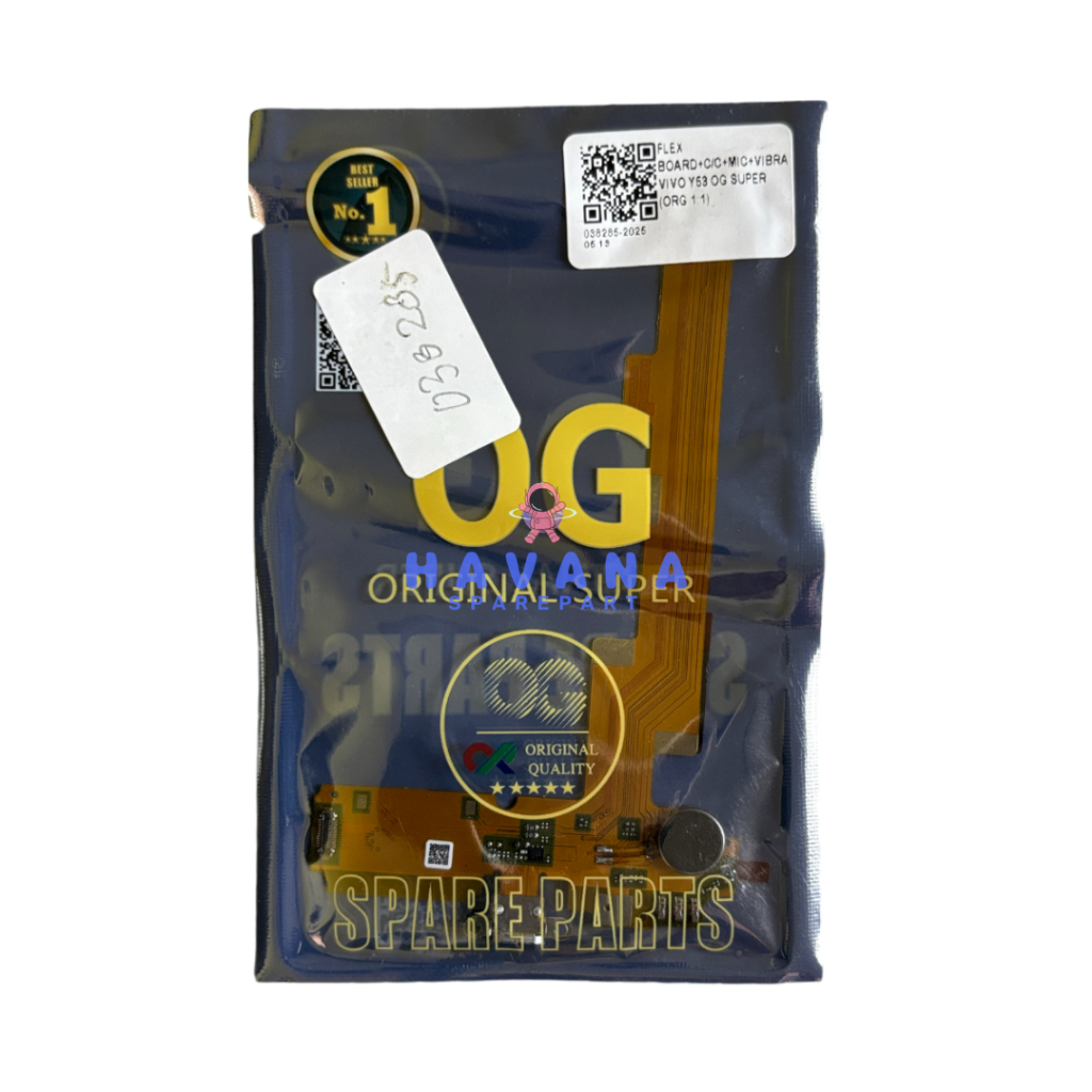 FLEXIBEL KONEKTOR CHARGER VIVO Y53 + MIC + VIBRA GETAR - OG SUPER ORIGINAL FULLSET