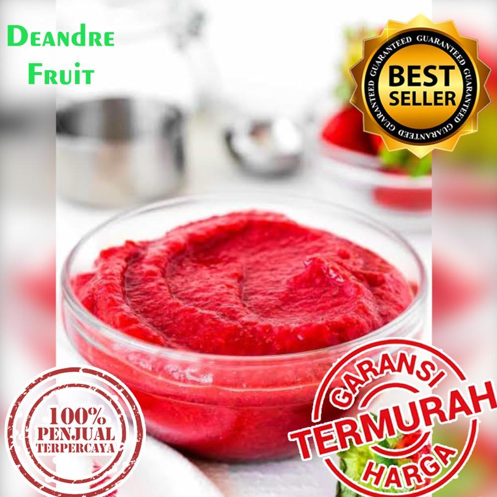 

GARANSI TERMURAH 1kg Frozen Strawberry Puree Buah Beku Stroberi Pure