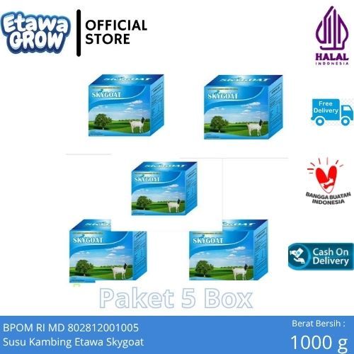 

Susu Kambing Etawa Skygoat Paket 5 Box Asli Original Kemasan Isi 50 Sachet