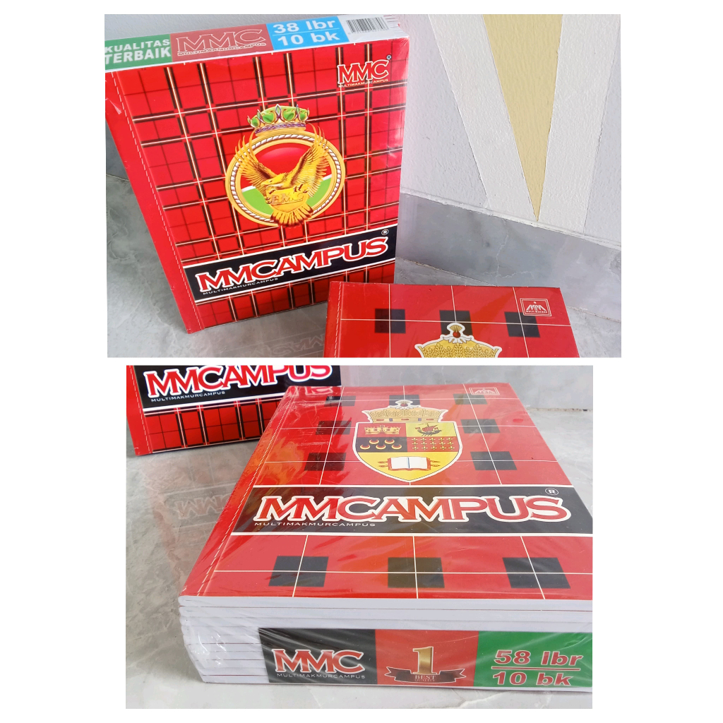 

Buku Tulis MMC Ukuran Kwarto / Pendek 38 Dan 58 Lembar (1 Pack 10 Pcs)