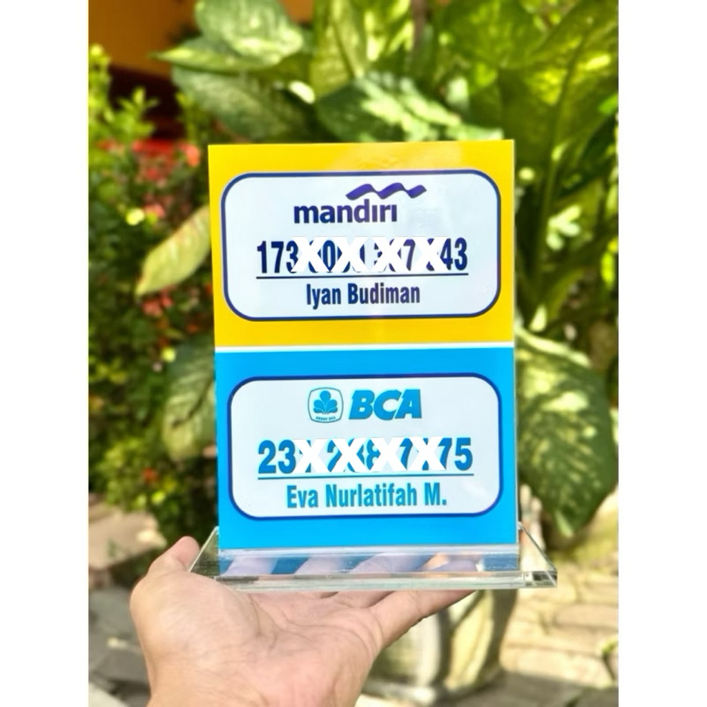 

(BISA COD) AKRILIK MEJA BAHAN TEBAL BISA CUSTOM REKENING / EDIT REKENING UKURAN 15x20cm BAHAN TEBAL KUAT