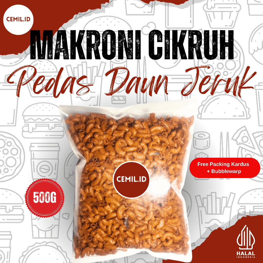 

Cemil.id - Makaroni Bantet Cikruh Pedas Daun Jeruk 500 Gram