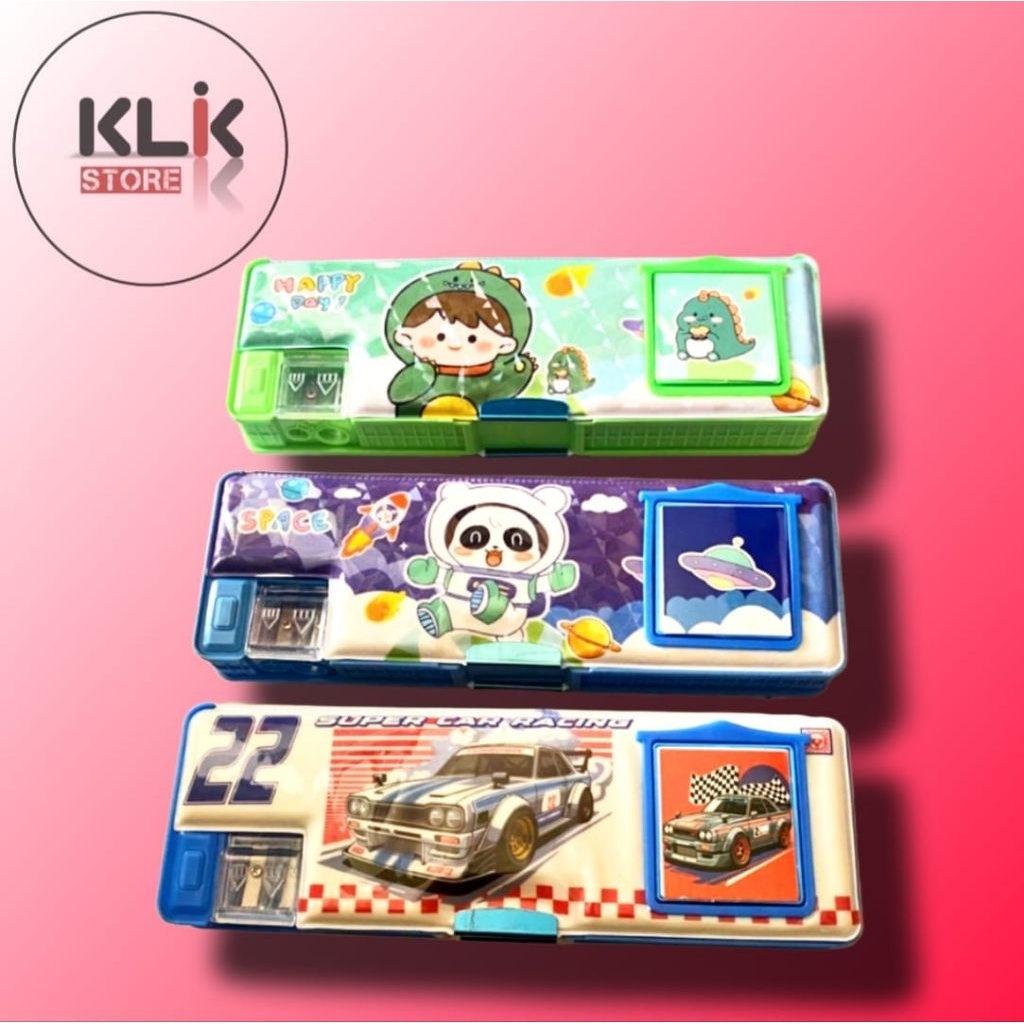 

Tempat Pensil Magnet Karakter 2 Sisi Kalkulator dan Rautan / Kotak Pencil Case PC-SQ7806