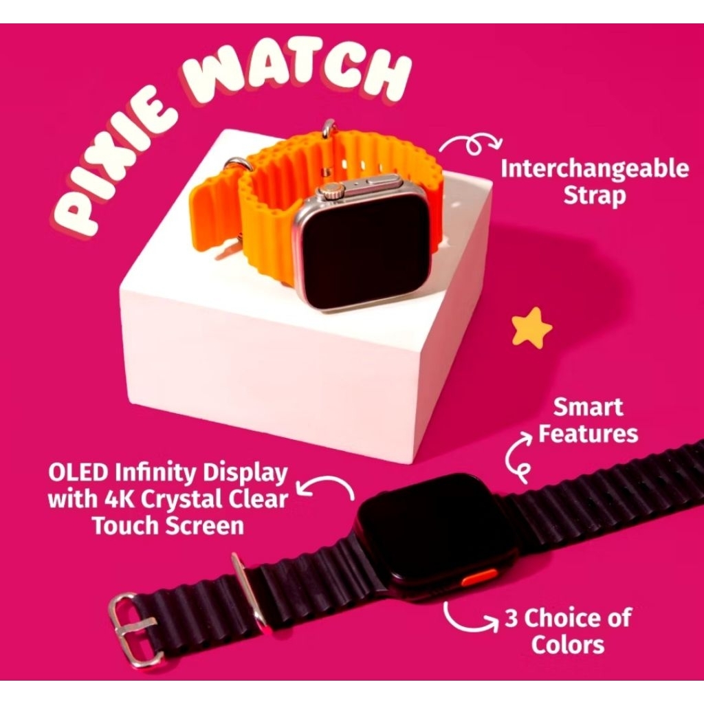 Paddy Pixie Watch ORI (Black) / Smart Watch / Jam Tangan Unisex (Preloved)