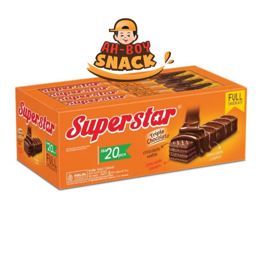 

SUPERSTAR TRIPLE CHOCOLOLATE WAFER ECER 1.000 X 20 PCS