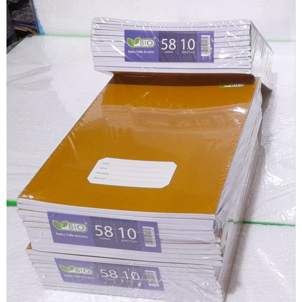 

BUKU TULIS BIO ISI 58 LEMBAR UKURAN KWARTO (10pcs)