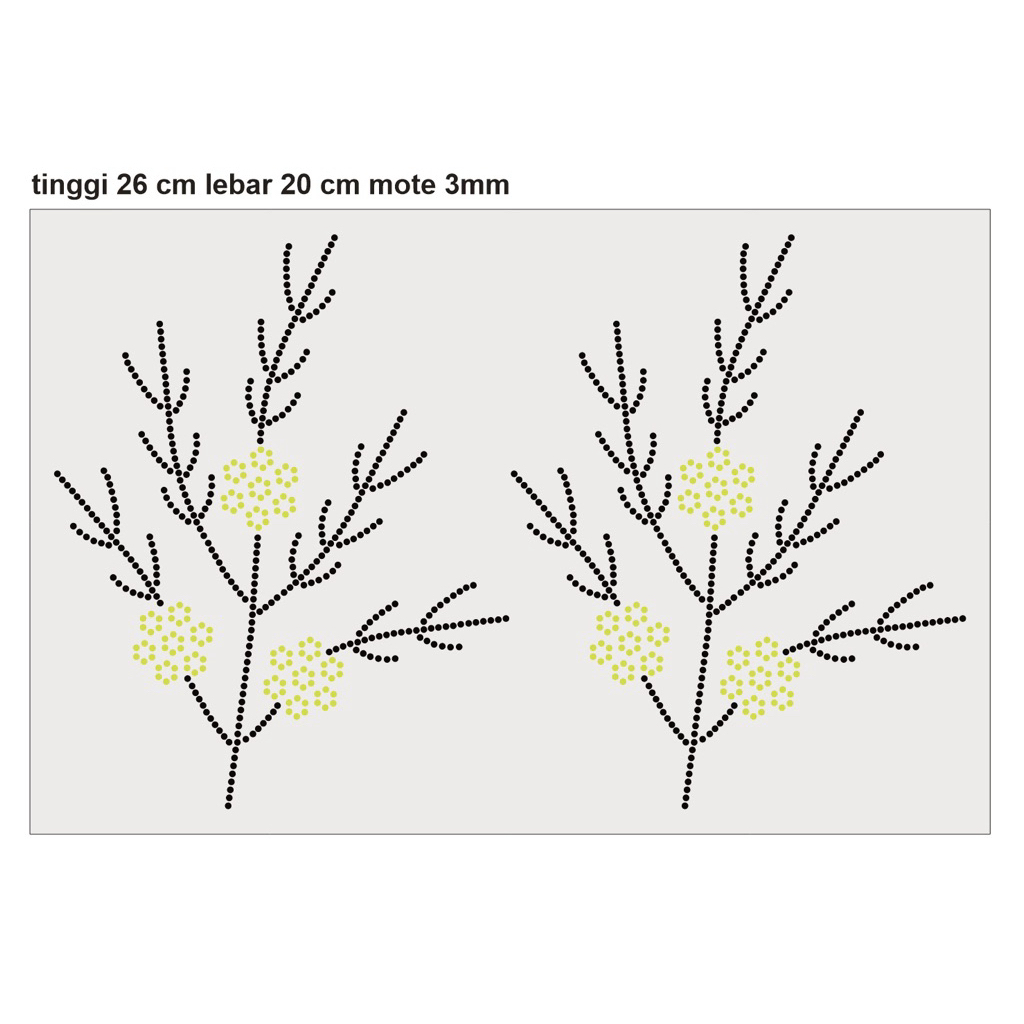 PAYET PRESS MOTE GOSOK SWAROVSKI MOTIF BUNGA