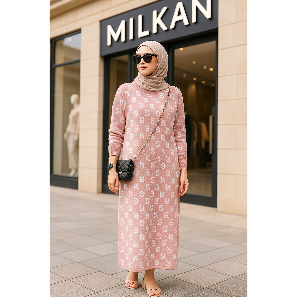 Kalila -  Belvani Gamis Rajutan Wanita  / Gamis Rajut Wanita Terbaru Halus