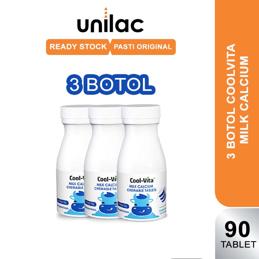 Coolvita Calcium Paket Isi 3 Botol | Cool Cool Vita Peninggi Badan Anak | Coolvita Peninggi Badan