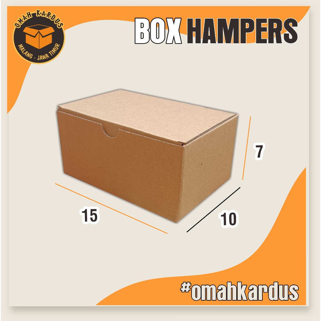 

Box Hampers 15x10x7 cm / kardus box polos / kardus diecut / box diecut / kardus hampers / box souvenir / boxgift / box aksesoris