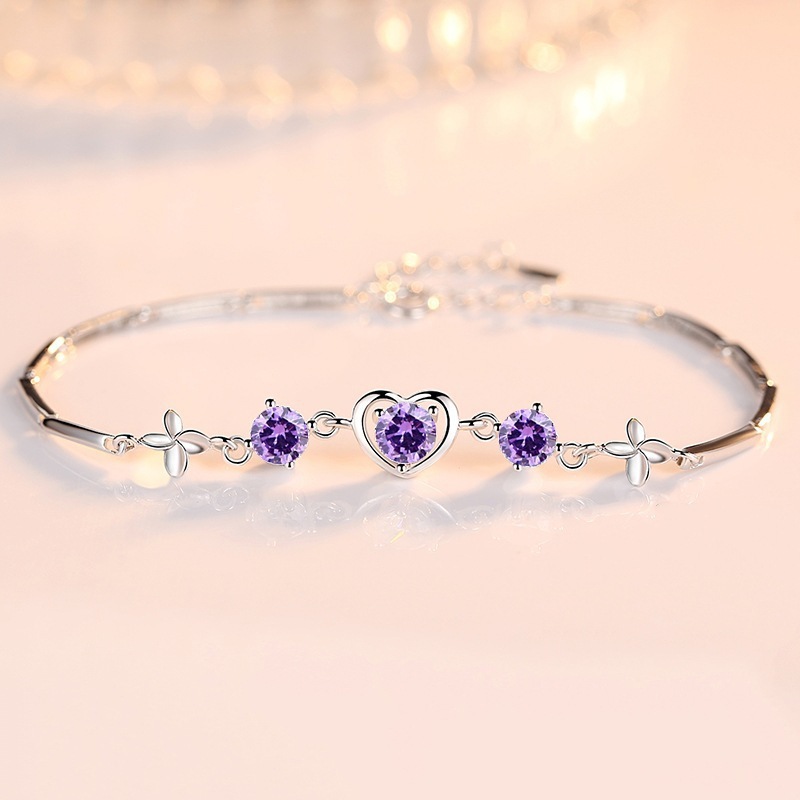 Gelang Serut Couple Moissanite Asli Sertifikat GRA Bangle Bracelet Perak Wanita Berlian Hadiah Pacar