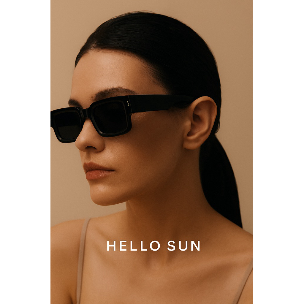 HELLO SUN HS 019 - kacamata | kacamata kotak panjang | kacamata hitam wanita | kacamata hitam pria |