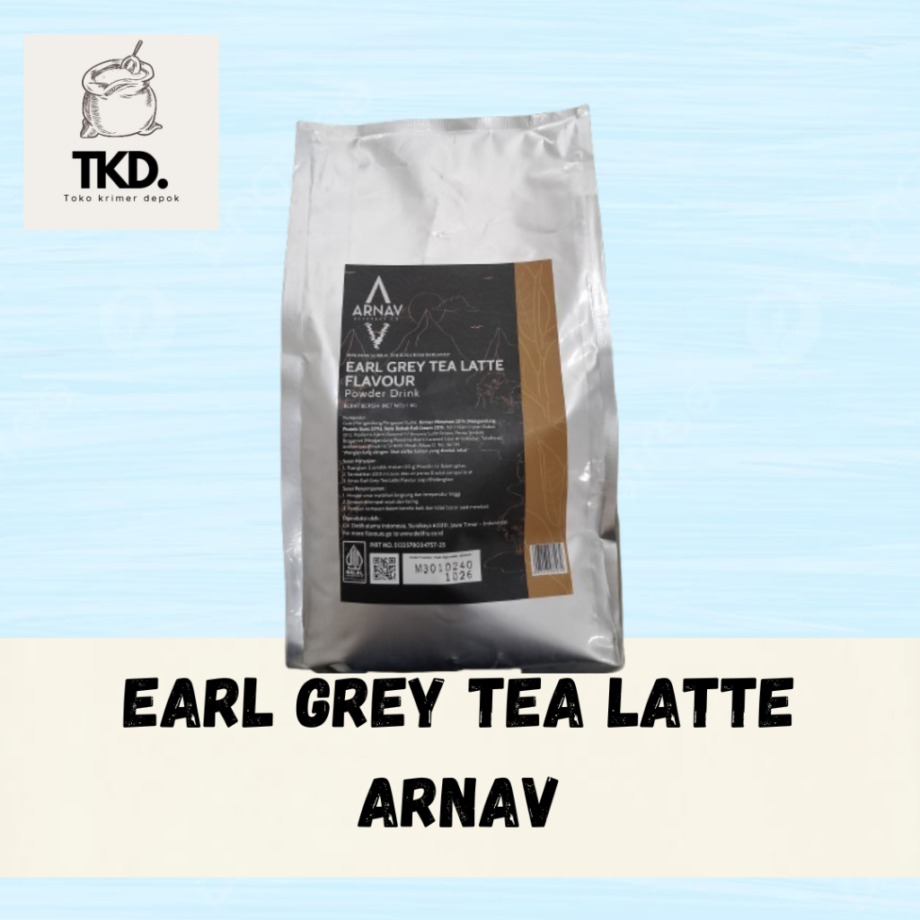 

Bubuk Minuman Earl Grey Tea Latte - Powder ARNAV DELIFRU Original 1kg