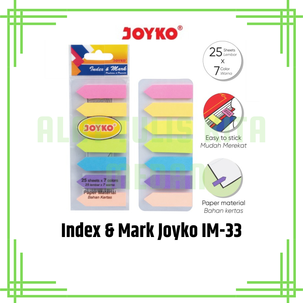 

(1 Pcs) Memo Sticky Note Joyko IM-33 / Index & Mark / Pembatas Penanda Joyko IM-33