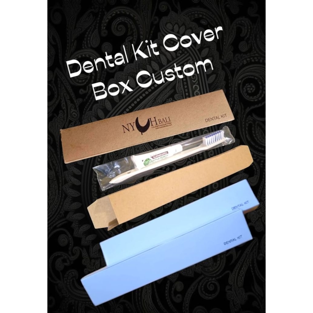 Dental Kit Hotel Box Custom Logo 2 Warna