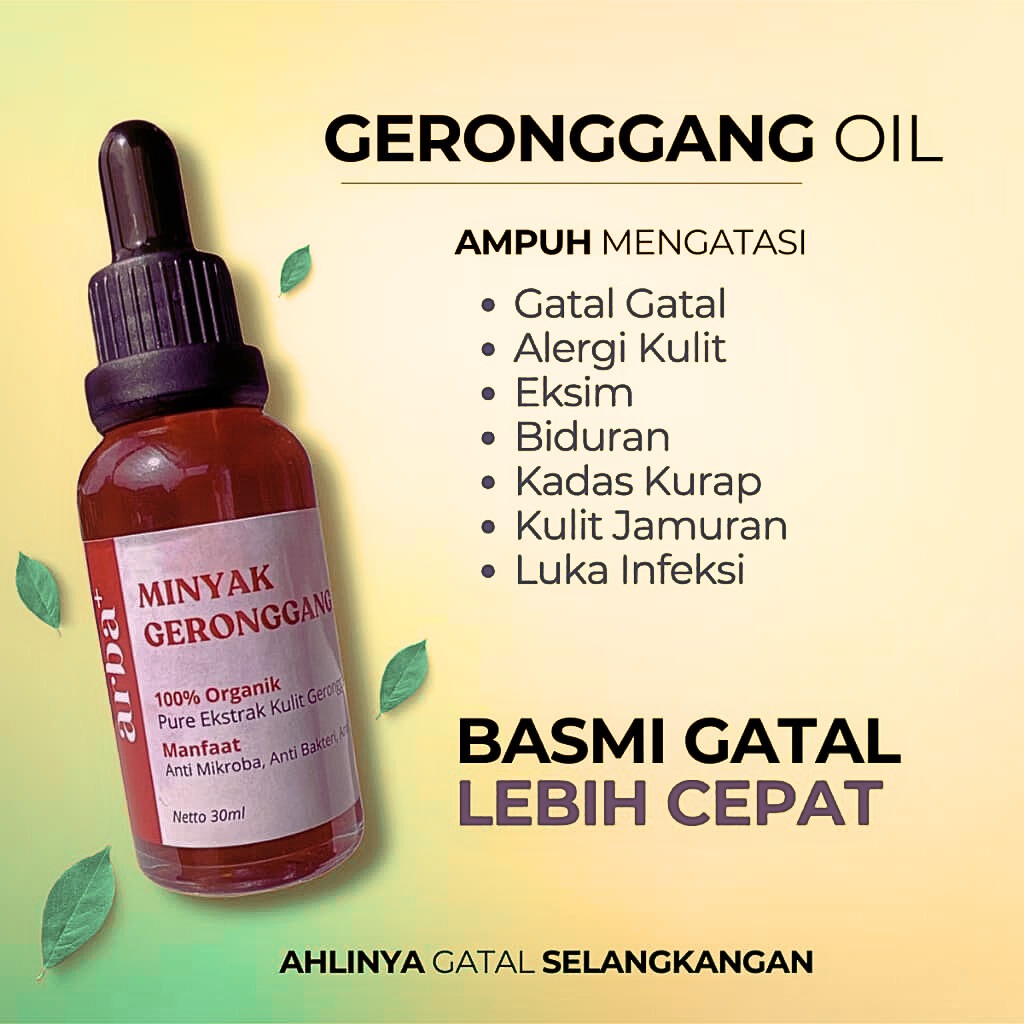 ARBAPLUS Minyak Geronggang Obat gatal eksim kering dan basah penyakit kulit parah alergi jamur OBAT,