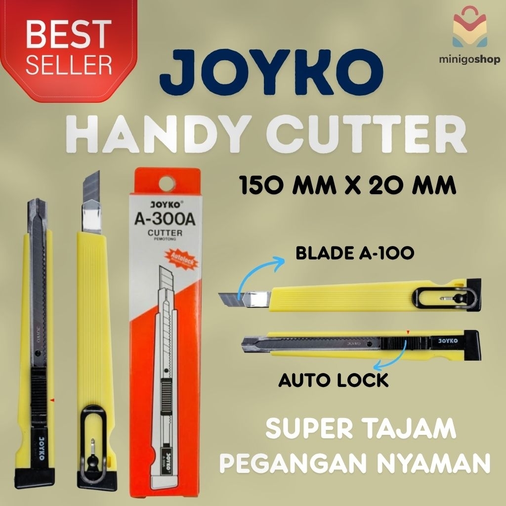 

CUTTER KECIL JOYKO | JOYKO A - 300A | CUTTER | JOYKO | PISAU CUTTER KECIL JOYKO | ALAT PEMOTONG