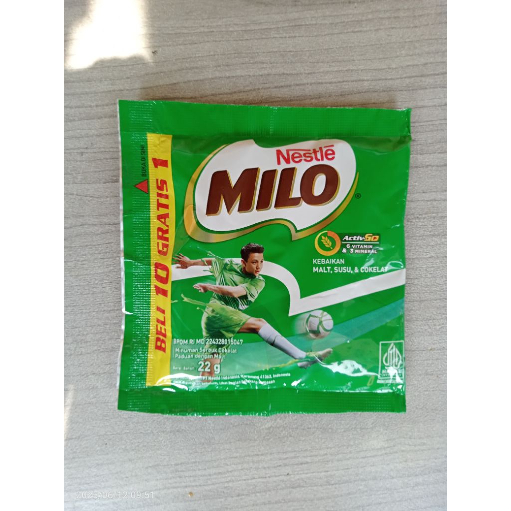 

Milo 1 renceng isi 10 pcs
