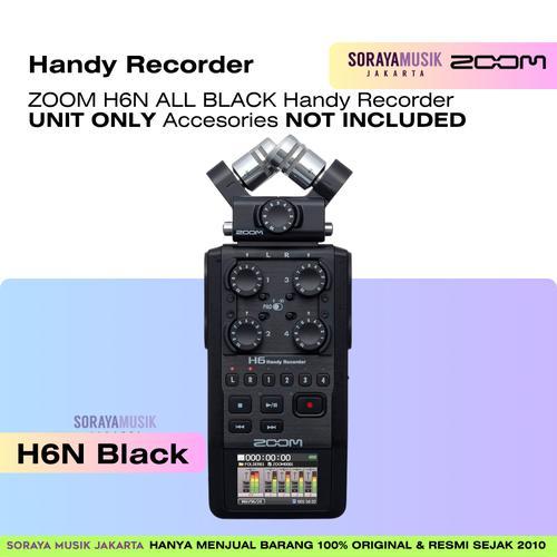 ZOOM H6N ALL BLACK Handy Recorder UNIT ONLY Accesories NOT INCLUDED