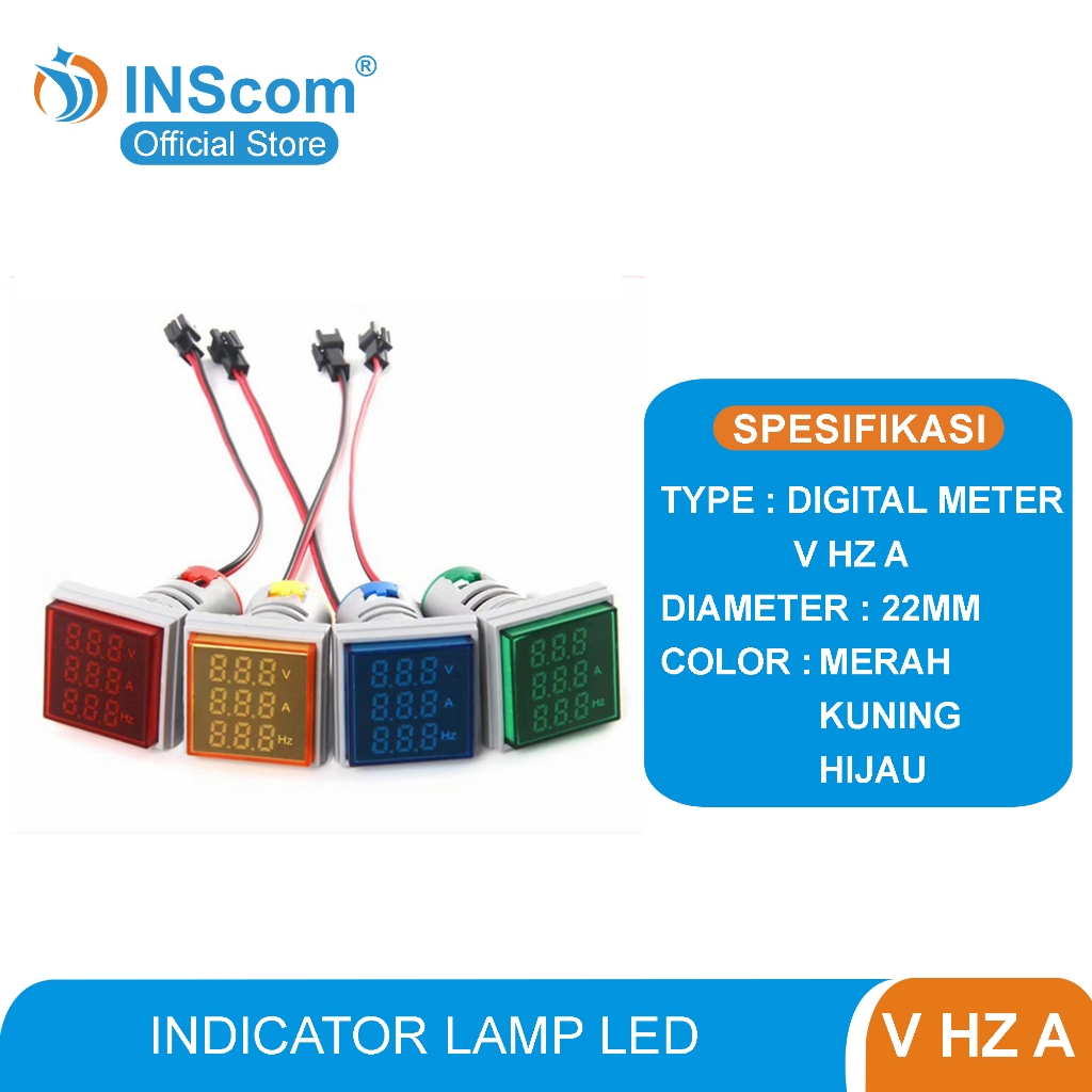 PILOT LAMP LED DIGITAL METER V HZ A / INDICATOR LED VOLT HZ AMPERE
