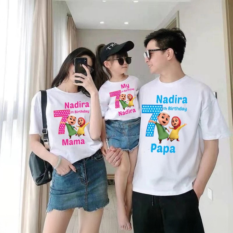 Herlin Collection_Kaos Couple/Keluarga_Birthday NUSSA & RARA BISA BUAT ADIK KAKA DAN KEMBAR