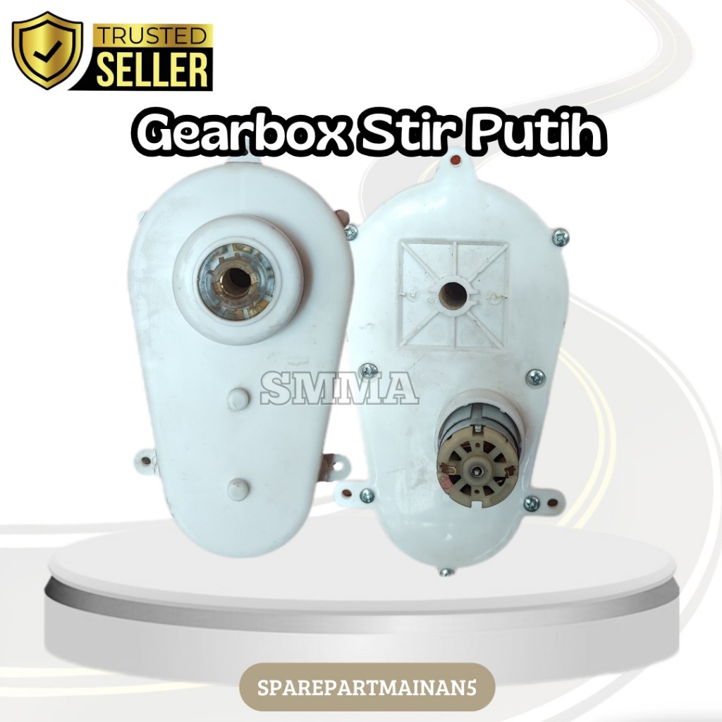 SMA5 || Gearbox Stir Power Steering 12V 12mm Moncong Putih Mobil Mainan Aki Anak Remot Control