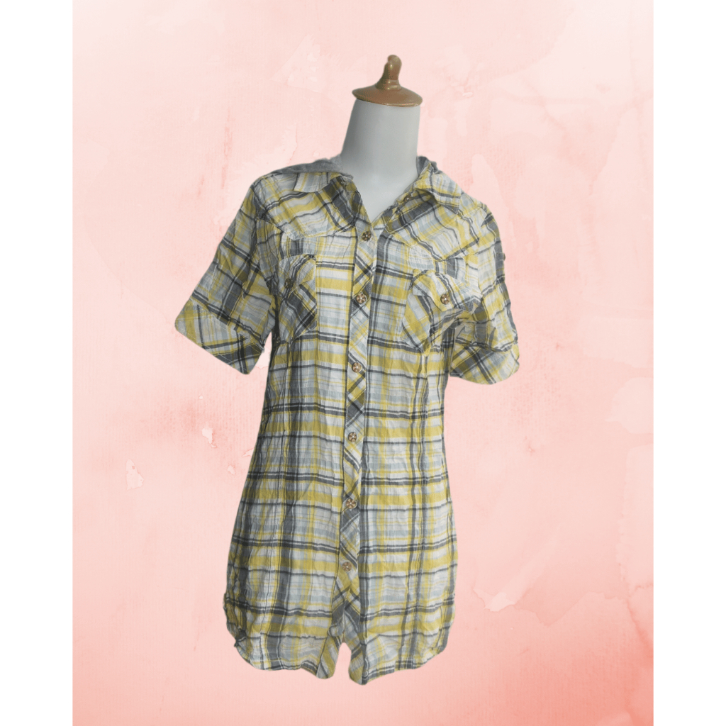 Grunge Y2k JESSY LOGAN Japanese Brand Flannel shirt with hoodie