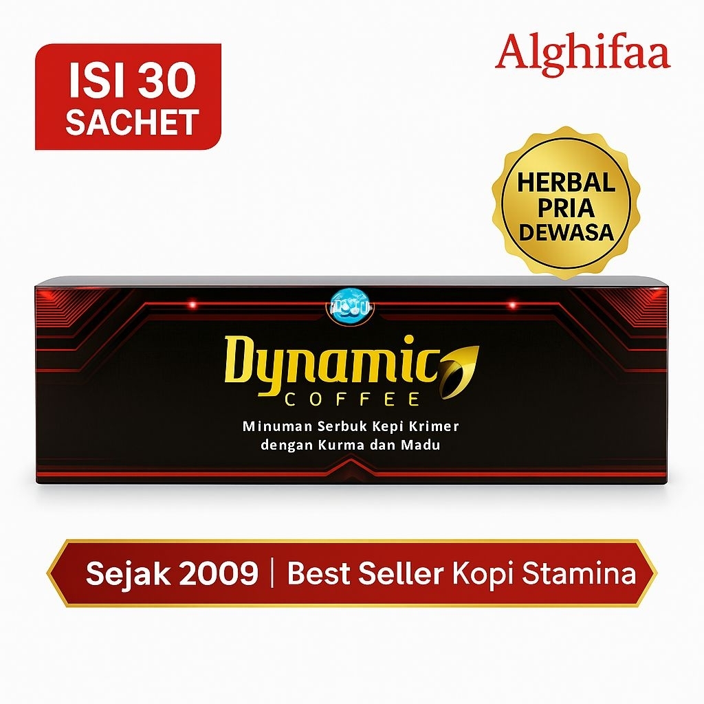 

Kopi Dynamic | Herbal Pria Dewasa | Pasak Bumi & Ginseng | 30 Saset | Sejak 2009