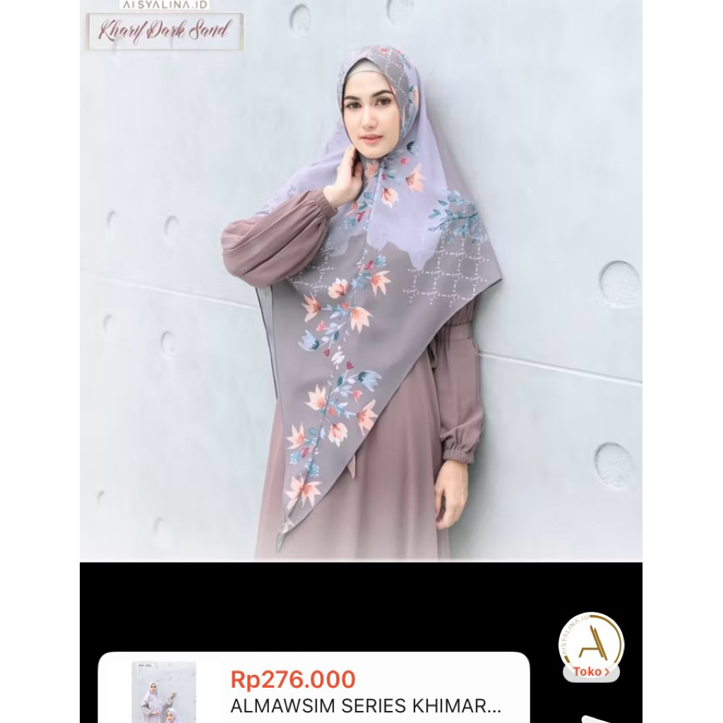PL Almawsim series khimar, dress, gamis set by Aisyalina