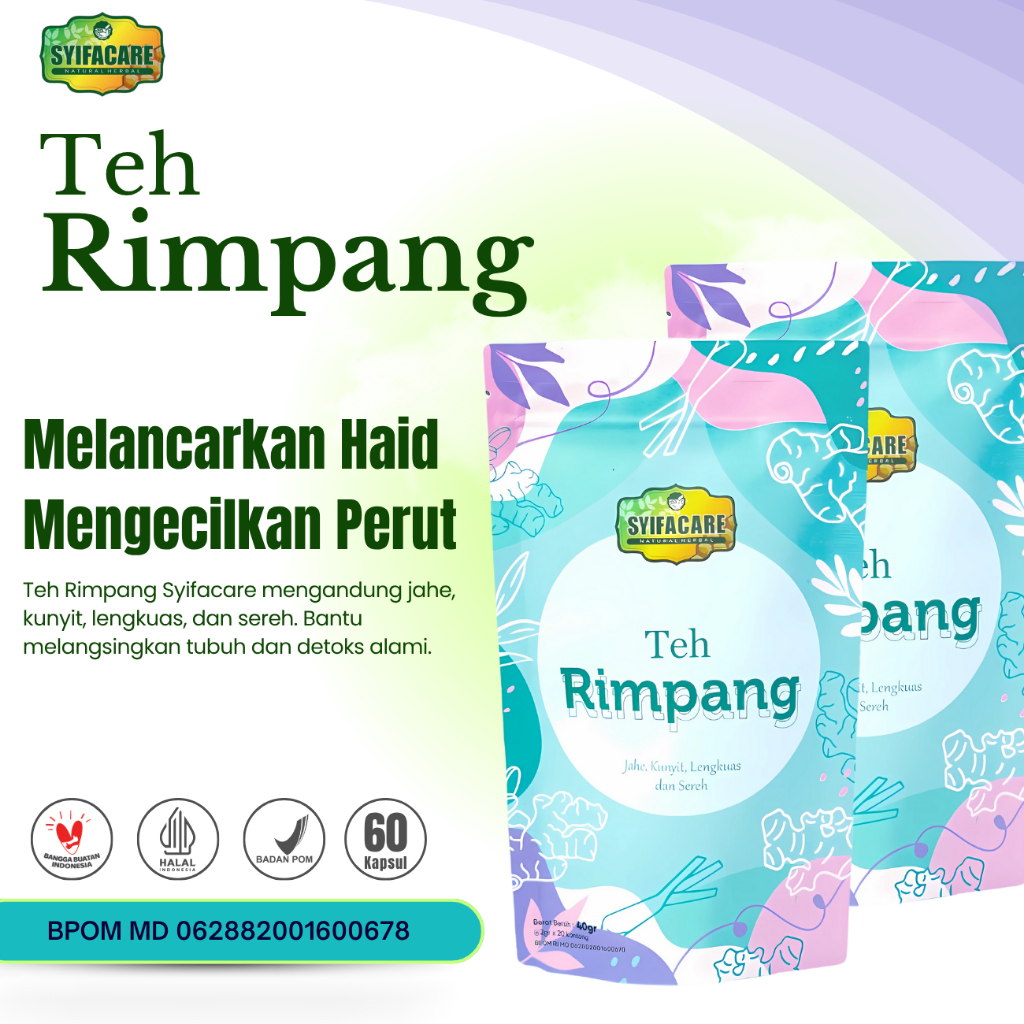 

Teh Rimpang Syifacare Membantu Melancarkan Haid & Mengecilkan Perut Buncit Minuman Herbal Alami