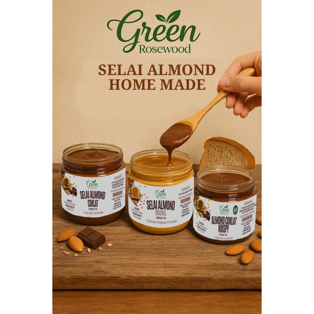

SELAI ALMOND / HOME MADE ALMOND BUTTER / SELAI KACANG ALMOND 100% MURNI/ SELAI ALMOND COKLAT / ALMOND SEED BUTTER