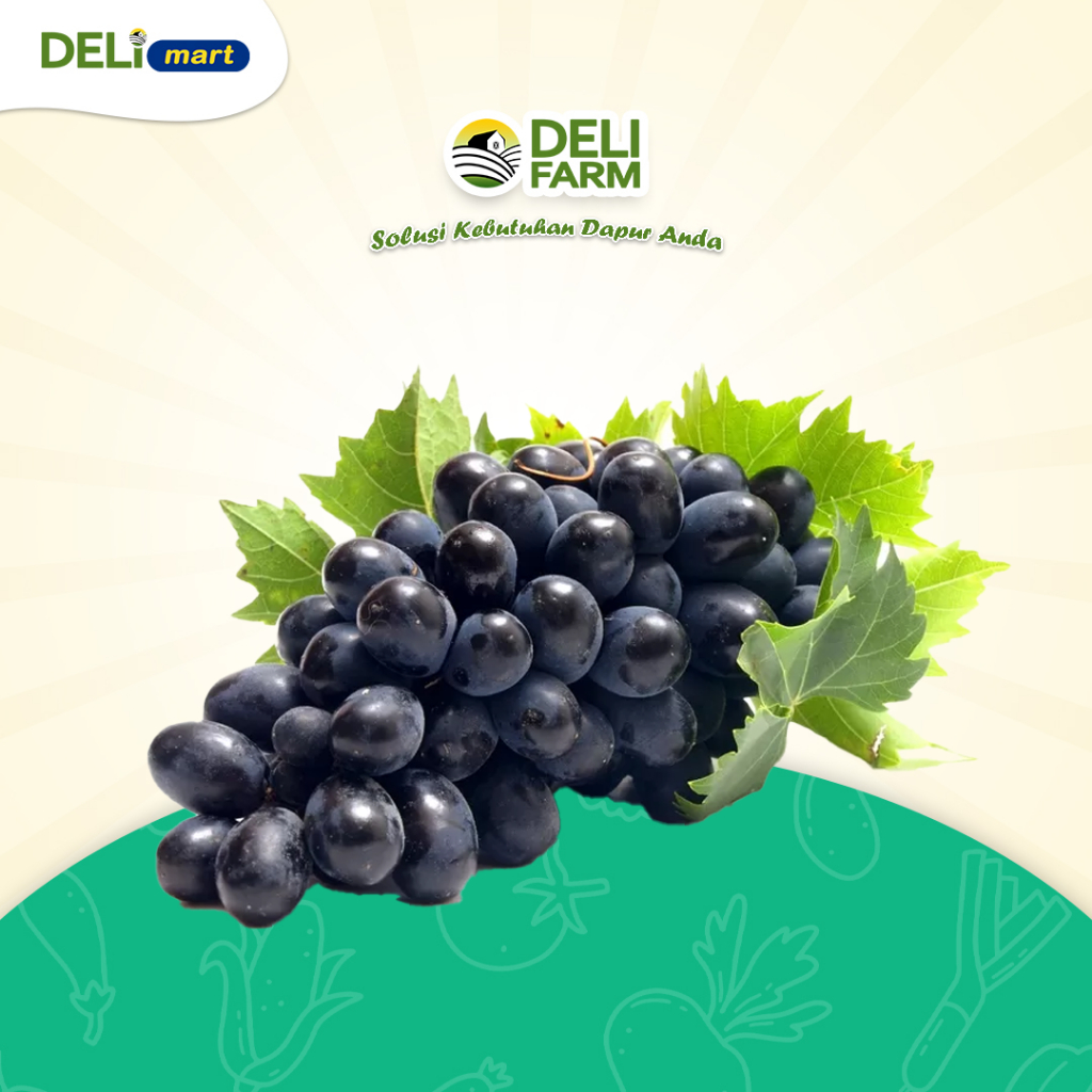 

Deli Mart [Khusus INSTAN Medan] Anggur Hitam/Black Grapes by Deli Farm