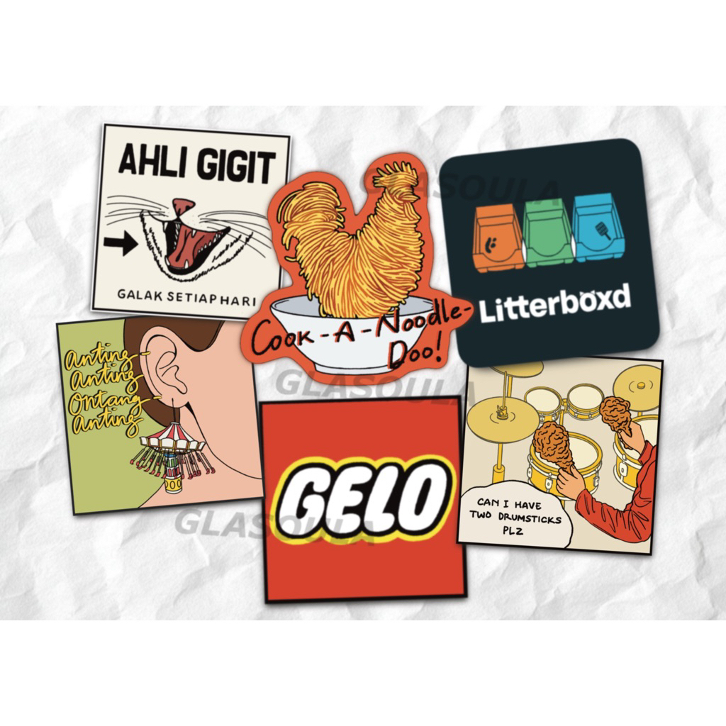 

(baca deskripsi) punny / puns stickers by glasoula
